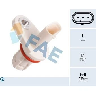 Abbildung von FAE 79396 Sensor, Nockenwellenposition Hallsensor OPEL: Corsa D Hatchback, Astra J Saloon, CHEVROLET: Aveo Hatchback