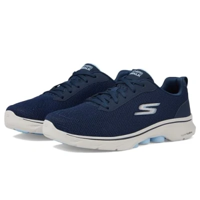Abbildung von Skechers Damen Go Walk 7 Clear Path, Marineblauer Textilbesatz, 43 EU