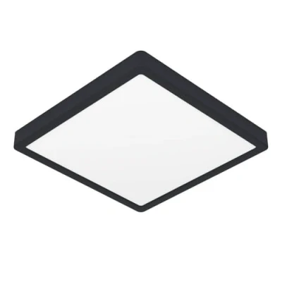 Abbildung von EGLO connect.z Smart Home LED Badezimmer Deckenleuchte Fueva 6 Z, ZigBee, App und Sprachsteuerung Alexa, warmweiß kaltweiß, RGB, dimmbare Bad Deckenlampe, schwarz, IP44, 29x29 cm