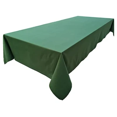 Abbildung von Hochwertige Tischdecke Tischwäsche aus 100% Baumwolle Kollektion Konzept, Farbe &amp; Größe wählbar (Tischdecke 100x100cm, Olivgrün)