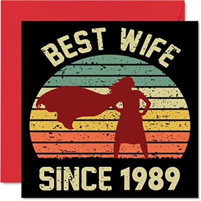Abbildung von 35. Karte Hochzeitstag Jahrestag für Ehefrau Bester Alles Gute zum Hochzeits Jubiläum Karten den Partner, 145mm Grußkarten Fünfunddreißigster Leinwand Jahrestage