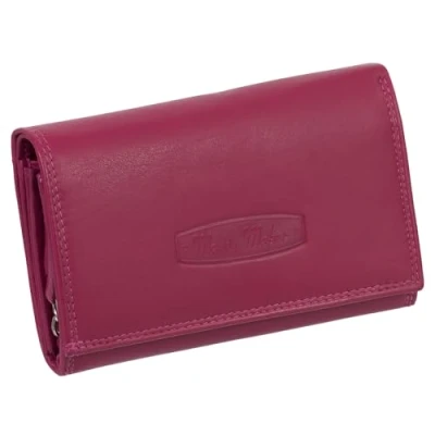 Abbildung von Ledershop24 RFID Damen Leder Geldbörse Portemonnaie Geldbeutel Lang Pink Geschenkset + exklusiven Schlüsselanhänger