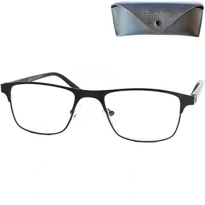 Abbildung von Mini Brille Metall Anti Blaulicht Lesebrille mit rechteckigen Gläsern, Gratis Etui, Edelstahl Rahmen (Schwarz), Eckige Blaulichtfilter Herren und Damen +2.5 Dioptrien