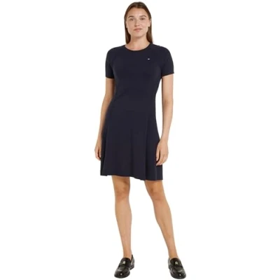 Abbildung von Tommy Hilfiger Stitch Dress Strickkleid, Damen, Größe: 3XL, Desert sky