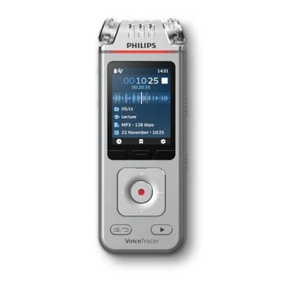 Abbildung von Philips DVT4115 VoiceTracer Diktiergerät Audiorecorder mit cloudbasierter Spracherkennung von Sembly