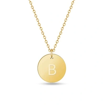 Abbildung von GD GOOD.designs Kette mit Buchstabe B Gold 18 Karat Wasserfest I Goldkette für Damen A Z Anhänger Initial Buchstabenkette