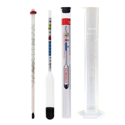 Abbildung von Home Brew Hydrometer, Thermometer und 100 ml Probierglas Bier Weinherstellungsgerät