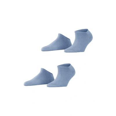 Abbildung von ESPRIT Damen Sneakersocken Uni 2 Pack W SN Baumwolle kurz einfarbig Paar, Blau (Jeans Melange 6458), 39 42