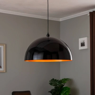 Abbildung von Hängeleuchte Riesenkuppel Tropaeum Ø60 cm Metall Schwarz Menzzo