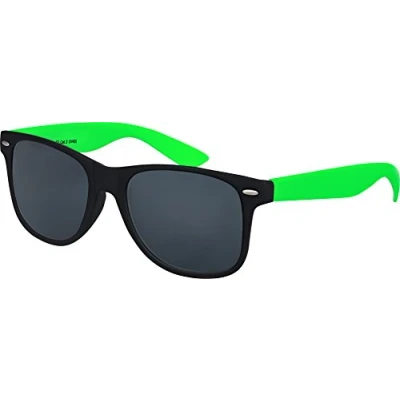 Abbildung von Balinco Sonnenbrille UV400 CAT 3 CE Rubber mit Federscharnier für Damen &amp; Herren (hellgrün/schwarz smoke)