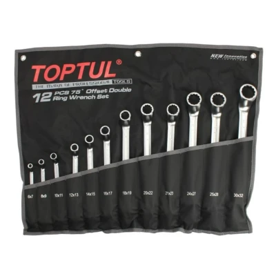 Abbildung von TOPTUL GPAI1202 Doppel Ringschlüsselsatz 6х7, 8х9, 10х11, 12х13, 14х15, 16х17, 18х19, 20х22, 21х23, 24х27, 25х28, 30х32 Chrom Vanadium Stahl