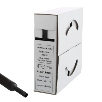 Abbildung von Offgridtec 5m Schrumpfschlauch mit Kleber 6mm&gt;2mm schwarz Ratio 3:1