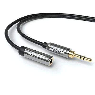 Abbildung von JAMEGA 5m AUX Kabel Verlängerung 3,5mm Klinkenbuchse zu Klinkenstecker Audio Klinke