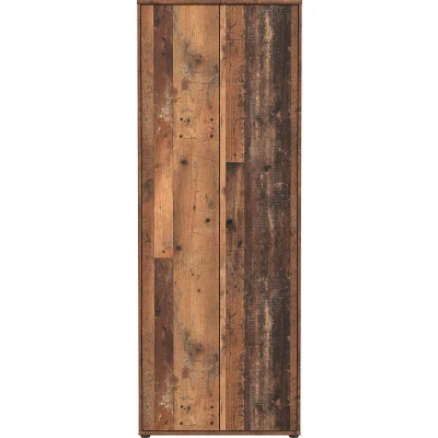 Abbildung von FORTE TEMPRA 2 Schrank 70 80, türig, Mehrzweckschrank, Aktenschrank oder Büroschrank, Old Wood Vintage Retro Holz Dekor, Holzwerkstoff, 73.7 cm breit x 197.5 hoch 34.8 tief