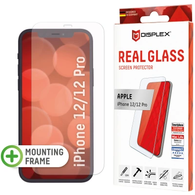 Abbildung von Apple iPhone 12 Pro Panzerglas Displex Real Glass 2D Bildschirmschutzfolie für das (Pro)