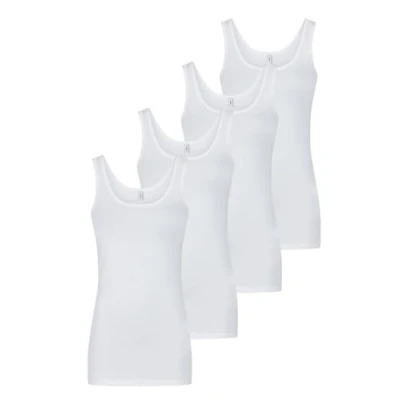 Abbildung von ONLY Tank Top Damen Baumwolle Stretch Slim Fit Onllive LUV 4er Pack Set Basic Shirt Rundhals Trägershirt Ärmellos Oberteile Einfarbig, Größe:XXL, Farbe:Pack 2