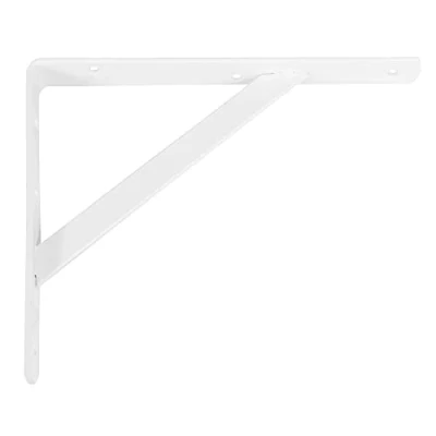 Abbildung von Amig Regalhalterung Winkel für Regale Regalträger Stahl Farbe Weiß Maße: 200x125 mm Maximalgewicht empfohlen: 320 Kg