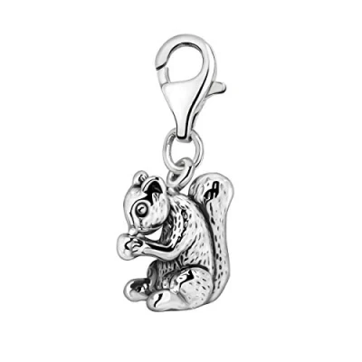 Abbildung von Quiges Charms Anhänger Eichhörnchen Versilbert Damen Schmuck für Bettelarmband