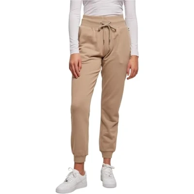 Abbildung von Urban Classics Ladies Organic HIGH Waist Sweat Pants Jogginghose, Damen, Größe: XL, Softtaupe