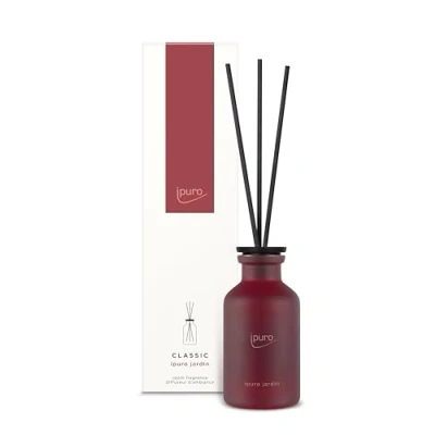 Abbildung von ipuro Classic Raumduft Jardin 75ml Raumerfrischer mit Limette, Bergamotte, Magnolie &amp; Rose, Nelke Amber Exotischer Garten Duft Diffuser Stäbchen Lufterfrischer Wohnung