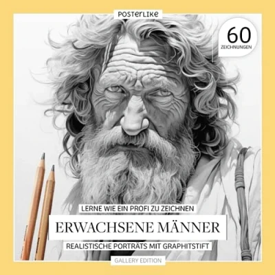 Abbildung von Lerne wie ein Profi zu Zeichnen Erwachsene Männer: Realistische Porträts mit Graphitstift (Kunst in deinen Händen: und Farbe realistischen Porträts)