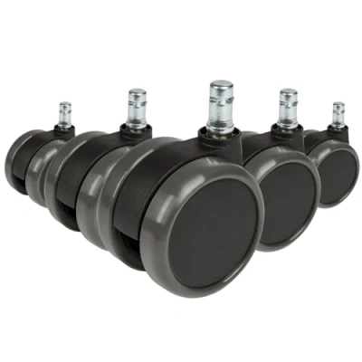 Abbildung von hjh OFFICE 619010 5X Hartbodenrollen 11mm / 65mm Büro Stuhl Rollen für Hartböden (5er Pack)