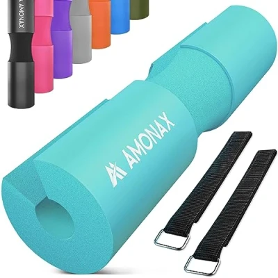 Abbildung von Amonax langhantel polster, extra dicke nackenpolster Barbell Pad nackenschutz für hip thrust und squat, andere Übungen, Fitness, Krafttraining Männer Frauen (Türkis)