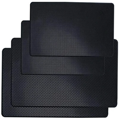 Abbildung von SourceTon Antirutschmatte für Armaturenbrett, 4 Packungen 26,7 x 14,5 cm und 20,3 13 cm, klebrig, rutschfest, Gel Latex Pad Handy, Sonnenbrille, Schlüssel, Münzen