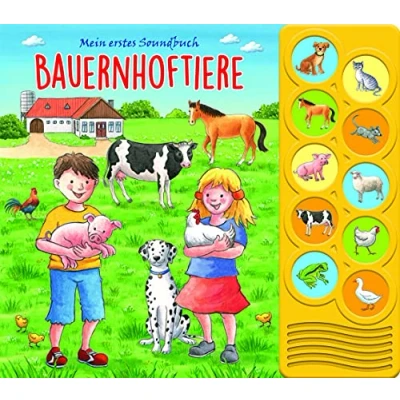 Abbildung von Bauernhoftiere Interaktives Pappbilderbuch mit 10 lustigen Geräuschen für Kinder ab 3 Jahren