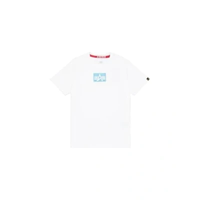 Abbildung von Alpha Industries Herren Satin Logo T, White, XL