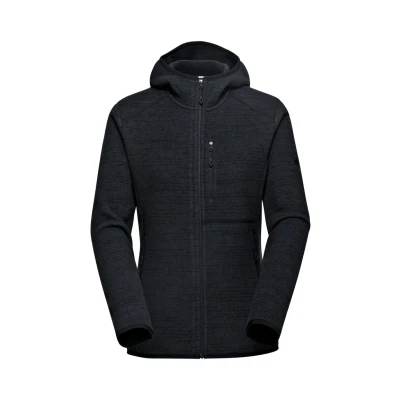 Abbildung von Mammut Arctic Hooded Fleecejacke, Damen, Größe: Medium, Black mélange