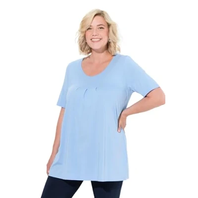 Abbildung von Ulla Popken Tshirt basic, Damen, Größe: 54/56, Classic light blue