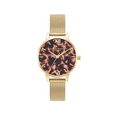 Abbildung von Olivia Burton Analog Quarzuhr für Damen mit Gelbgoldfarbenes Edelstahlarmband OB16LP10