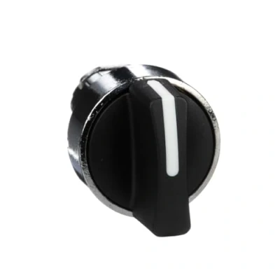 Abbildung von Schneider Electric ZB4BD5 Wahlschalter, Frontelement, Harmony XB4, Metall, 22mm, schwarz, 3 Stellungen, Mitte rastend