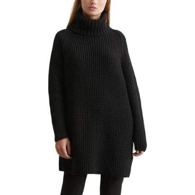 Abbildung von Marc O&#039;Polo Denim Longsleeve Turtleneck Strickpullover, Damen, Größe: Small, Black
