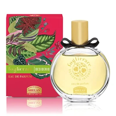 Abbildung von Helan, Foglierare, Intensives Desiderio Damenparfüm mit Gourmand Duft, orientalisches Eau de Parfum Noten von Pfirsich, Iris und Patchouli, Vanille Bernstein exotische Damenduft, 50 ml