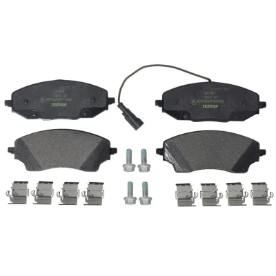 Abbildung von TEXTAR 2673601 Bremsbelagsatz mit integriertem Verschleißwarnkontakt Bremssattelschrauben Zubehör FIAT: Ducato III Van, Minibus