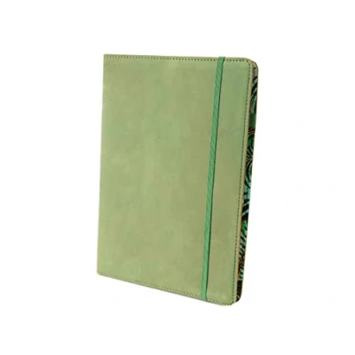 Abbildung von skaard a5 Notizbuch aus Leder, Nachfüllbar, Blanko mit Grün/Tropical Design