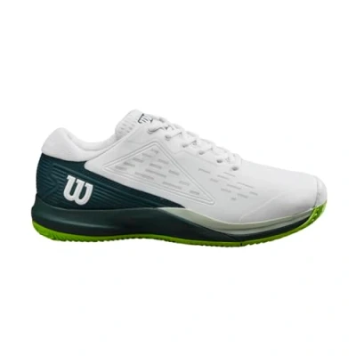 Abbildung von Wilson Rush Pro Ace Tennisschuh für den Sandplatz, Herren, Gr. 46, Weiß/Grün/Grün (White/Ponderosa Pine/Jasmine Green)