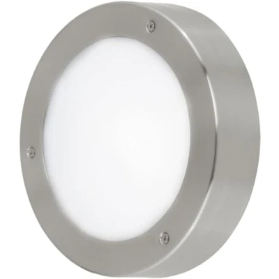 Abbildung von Eglo 96365 LED Outdoor Wand /Deckenleuchte VENTO 2 edelstahl weiß Ø18,5cm T:7cm IP44