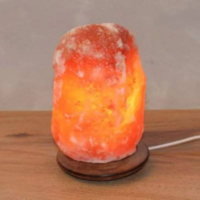 Abbildung von HIMALAYA SALT DREAMS Salzkristall Tischlampe »Rock«, Leuchtmittel E14 wechselbar, Handgefertigt aus jeder Stein ein Unikat, ca.1,7 kg