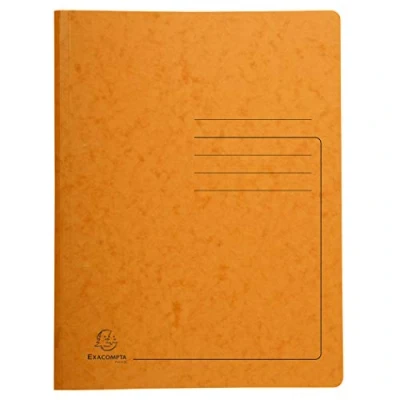 Abbildung von Exacompta 240224E Spiralhefter aus extra starkem Colorspan Karton für DIN A4 24 x 32cm bedruckt bis zu 300 Blatt orange Hefter ideal Büro und Schule