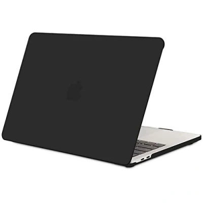 Abbildung von TECOOL Hülle Kompatibel mit MacBook Pro 13 Zoll 2017 2022 (M2 M1 A2338/A2289/A2251/A2159/A1989/A1706/A1708), Ultradünne Schutzhülle Hartschale Case, Mattes Schwarz
