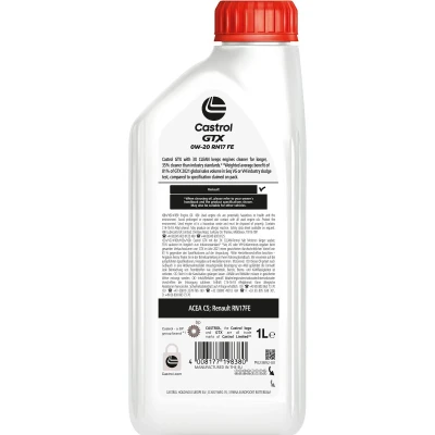 Abbildung von Castrol GTX RN17 FE 0W 20 1l Motoröl 160A0E DACIA: SANDERO 2, LOGAN MCV Lodgy, RENAULT: Kadjar, GRAND SCENIC 4, Megane HYUNDAI: i30 III Estate