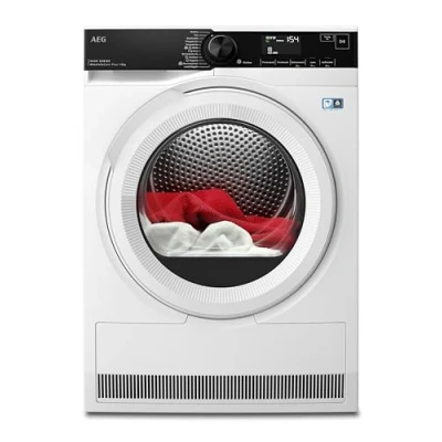 Abbildung von AEG Wärmepumpentrockner Serie 9000 mit AbsoluteCare Plus Daunentrocknung Punktgenaue Trockenergebnisse 3D Scan/Testsieger der Stiftung Warentest / 8 kg/A+++ Schontrommel TR9AMZ2024