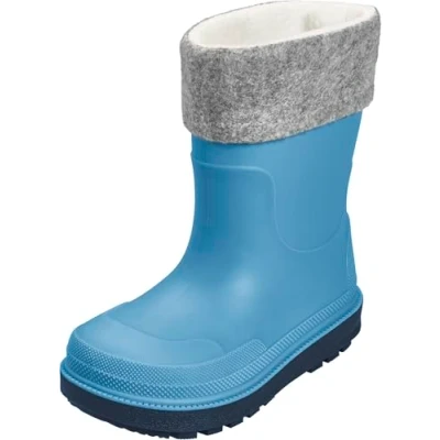 Abbildung von Playshoes Regenstiefel mit Futter (Herausnehmbar) Unisex Kinder Gummistiefel, Blau Socke, 24 EU