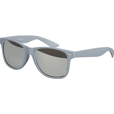 Abbildung von Balinco Sonnenbrille UV400 CAT 3 CE Rubber mit Federscharnier für Damen &amp; Herren (grau silber verspiegelt)