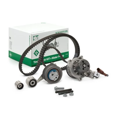 Abbildung von INA 530 0759 30 Wasserpumpe + Zahnriemensatz mit schaltbare VOLKSWAGEN: Passat B8 Variant, Tiguan II, Saloon