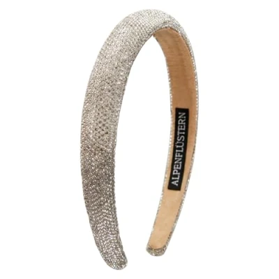 Abbildung von Alpenflüstern Trachten Haarreif Glitzer breit Damen Haarschmuck, Haarband rutschfest fürs Dirndl (rosa pink) ADV149