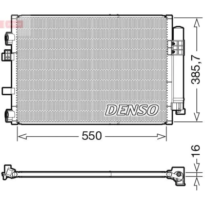 Abbildung von DENSO DCN10044 Klimakondensator mit Trockner R 134a FORD: C Max 2, Grand